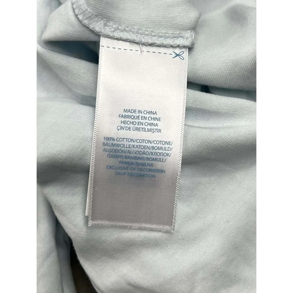 EUC Ralph Lauren Baby Boys Light Blue Cotton Footed Sleeper Size 3M